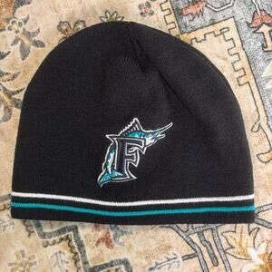 Florida Marlins Y2K Vintage Beanie Embroidered MLB Hat Early 2000s